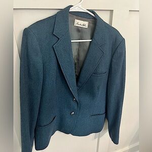Austin Hill women’s tailored blazer in deep blue/teal color women’s L